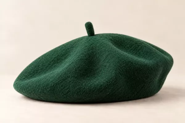Berretto di lana loden basco Cromia color loden